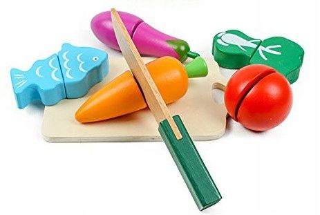 Zestaw DREWNIANYCH Warzyw Owoców Do KROJENIA NA RZEP MEGA ZESTAW NA PREZENT na Arena.pl