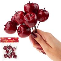 Jabłuszka Złote Jabułka Na Druciku Piku Ozdobne Wianki Stroiki 8 Szt