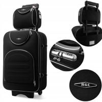 RGL 2w1 ZESTAW ŚREDNIA WALIZKA PODRÓŻNA XL + KUFEREK GRATIS BAGAŻ