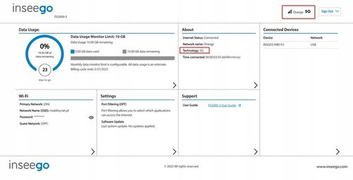 Inseego Domowy Biurowy Router 5G 4G LTE z agregacją WiFi 6 AX WPA3 OpenVPN na Arena.pl