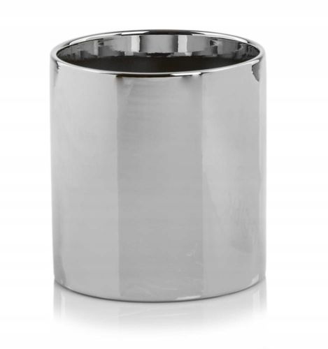 Doniczka Osłonka Ceramiczna Walec Srebrny Do Kwiatów i Kompozycji 15 cm na Arena.pl
