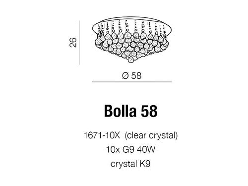 Plafon BOLLA 58 1671-10X Azzardo +LED na Arena.pl