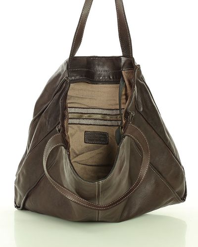 MARCO MAZZINI Torebka miejski shopper bag skóra naturalna handmade brąz na Arena.pl