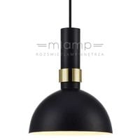 LAMPA wisząca LARRY 106974 Markslojd metalowa OPRAWA zwis kopuła mosiądz czarna