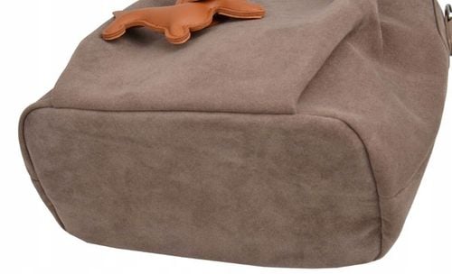 Flora&Co torebka kuferek zamsz BRĄZ elegancka CASUAL na Arena.pl