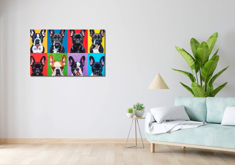 Obraz 100x60cm Buldogi Francuskie zdjęcie 2