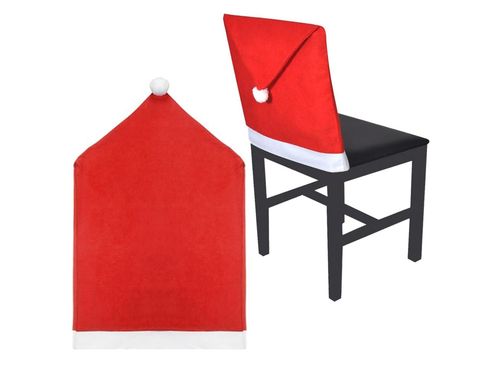 Zestaw do dekoracji stołu święta 4x pokrowiec czapka mikołaj + bieżnik na Arena.pl