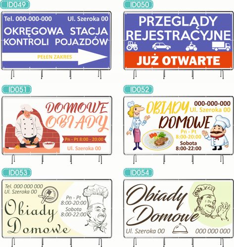 BANER REKLAMOWY 130x80cm projekt w cenie różne wzory PRZEWÓZ OSÓB na Arena.pl