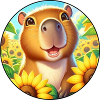 Opłatek na tort Urodziny Kapibara Capibara