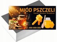 Wizytówki firmowe 100szt RÓŻNE WZORY do wyboru MIÓD PSZCZELI
