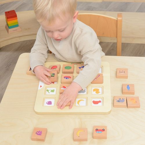 MASTERKIDZ Gra Dopasuj Cienie Łączenie w Pary Rozpoznawanie Przedmiotów Montessori na Arena.pl