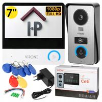 WIDEODOMOFON VIDEO DOMOFON FULL HD 7" CZYTNIK BRELOK MENU PL FURTKA + BRAMA