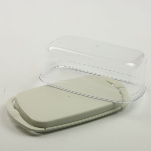 PLASTIKOWA MASELNICA KOLOR BEŻ Z POKRYWĄ POJEMENIK NA MASŁO na Arena.pl