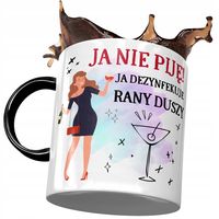 Kubek Czarny Śmieszny Zabawny Ja Nie Piję Z Nadrukiem Ze Zdjęciem