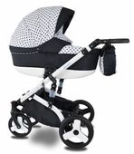 MEGA OKAZJA Wózek Dziecięcy Lameiro zestaw 3w1 Gondola Spacerówka Fotelik