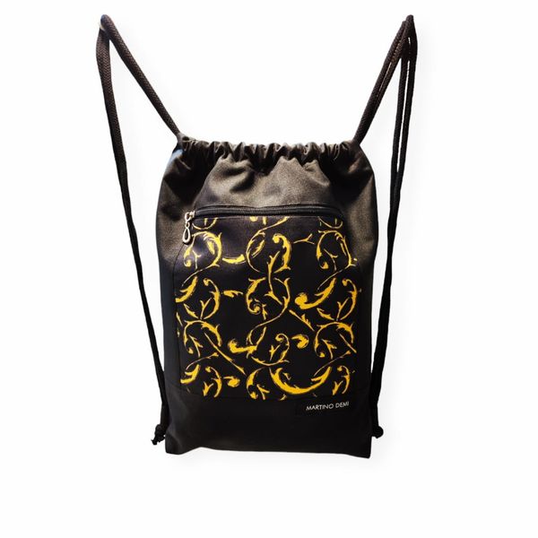 Plecak worek wodoodporny ORNAMENTY ZŁOTE zdjęcie 3