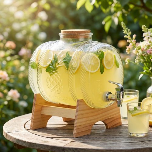 Antałek Beczka Szklana z Kranikiem Kranem Słój na Alkohol Bimber Whisky 5L na Arena.pl