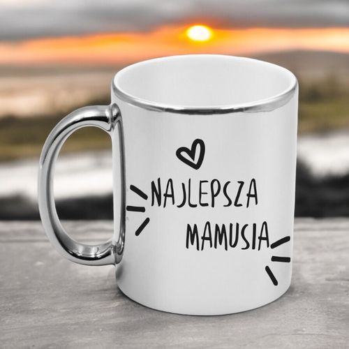 KUBEK SREBRNY PREMIUM Z NADRUKIEM DLA MAMY PREZENT DZIEŃ MATKI na Arena.pl