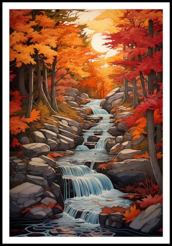 Plakat 67,5x100cm Jesienne Wodospady na Arena.pl