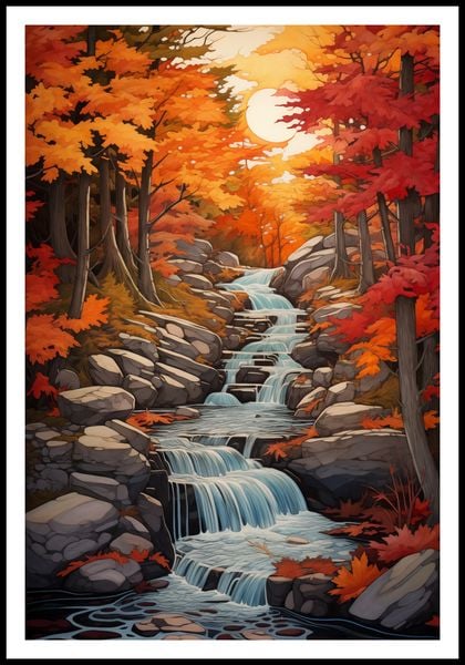 Plakat 67,5x100cm Jesienne Wodospady zdjęcie 3