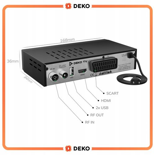 Tuner Dekoder TV Naziemnej DVBT2 DVBT 2 DVB T2 HEVC DEKO PRO2 + Antena na Arena.pl