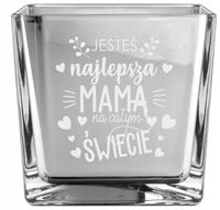 WAZON GRAWERIWANY PREZENT DLA MAMY srebrny szklany