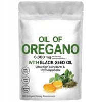 Olej z Oregano 300 kapsułek, 2 w 1 z olejem z czarnuszki 200 mg