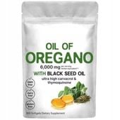 Olej z Oregano 300 kapsułek, 2 w 1 z olejem z czarnuszki 200 mg