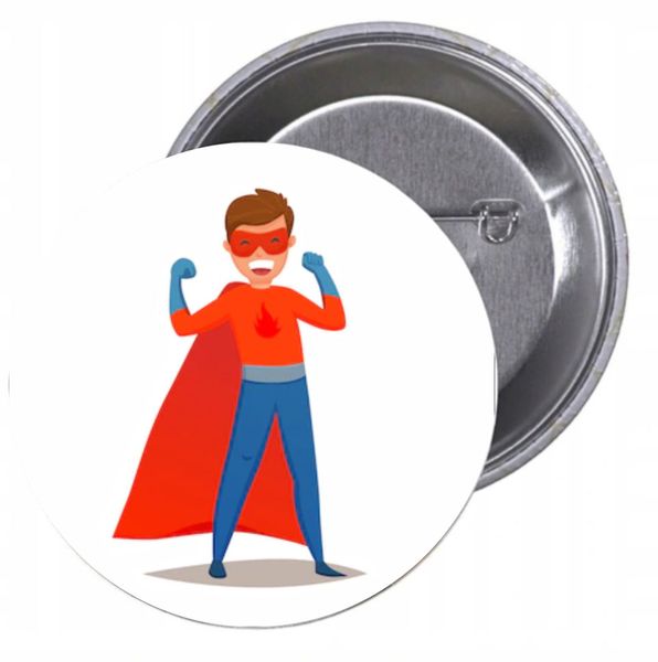 Przypinki buttony SUPER BOHATER znaczki HIT zdjęcie 1