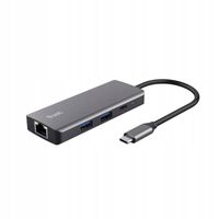 Trust Dalyx Hub HDMI USB-A USB-C Ethernet Aluminium