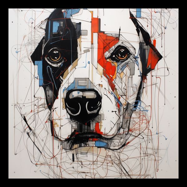 Plakat 20x20cm Przyrysowany Psiak zdjęcie 2