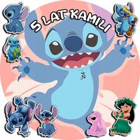 OPŁATEK NA TORT 30CM - STICH STICZ BAJKA + IMIĘ + GRATIS! 24CM 26CM