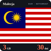 Karta eSIM Internet Malezja 3 GB na 30 dni - bez rejestracji