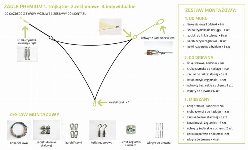 TRÓJKĄT - ZESTAW MONTAŻOWY DO MURU zdjęcie 3