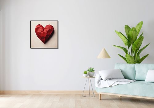 Plakat 60x60cm Kreślone Serce na Arena.pl