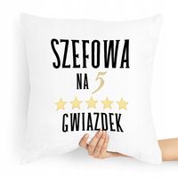 Poduszka Prezent Dla Szefowa Na Pięć Gwiazdek Z Nadrukiem Ze Zdjęciem