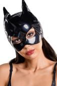 glossy, wetlook cat mask ann   black onesize