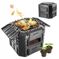 KOMPOSTOWNIK OGRODOWY PLASTIKOWY DOMOWY MODULOWY POJEMNIK NA ODPADY BIO