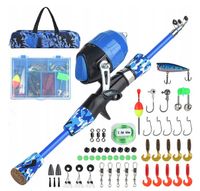 ZESTAW SPRZĘTU WĘDKARSKIEGO DLA DZIECI WĘDKA