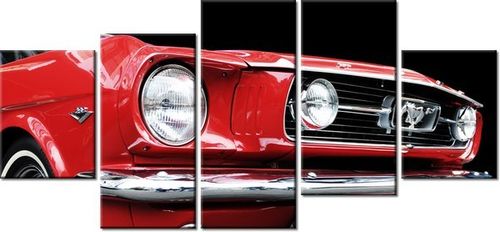 70CM 150CM OBRAZ 5 ELEM RED MUSTANG Y ŚCIENNY na Arena.pl