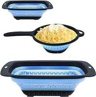 Sitko Cedzak Składany Silikonowy 2szt niebieski