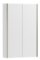 Szafka łazienkowa wisząca z lustrem  ANTICO 80 GOLD biała (W2)