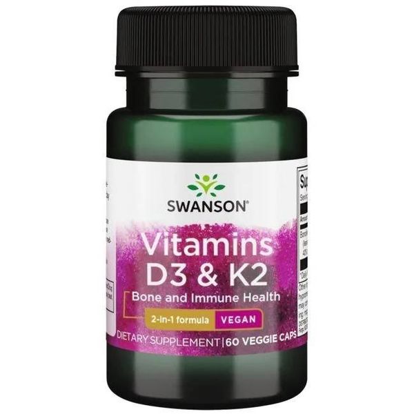 SWANSON Witamina K2 & D3 (60 kaps.) zdjęcie 1