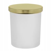 Słoik do świec satynowy 200 ml ze złotą pokrywką - 90 sztuk