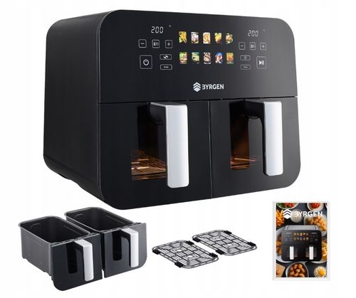 Frytkownica Beztłuszczowa Air Fryer BYRGEN 9L dwukomorowa 2400W na Arena.pl