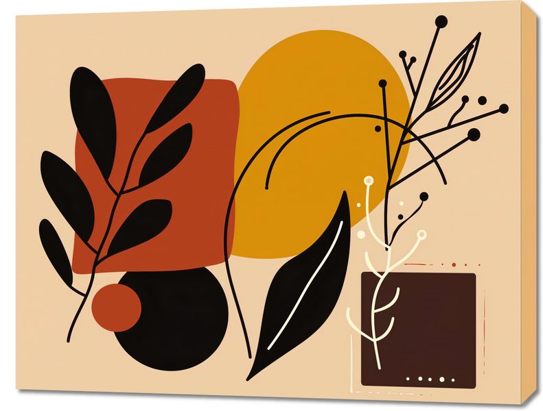 Obraz 90x70cm Ciepłe Kontury zdjęcie 1