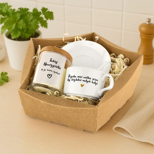 Podziękowanie dla Nauczyciela Zakończenie Roku Filiżanka i Świeca Sojowa na Arena.pl