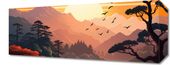 Obraz 50x20cm Złoty Zachód