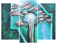 70 90CM OBRAZ 3 ELEM DRZEWO O PÓŁNOCY ŚCIENNY DRUK PŁÓTNO
