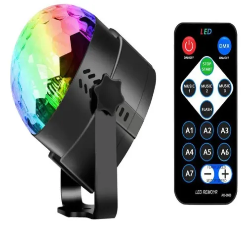 Projektor dyskotekowy 7 programów kula disco reflektor led rgb na Arena.pl